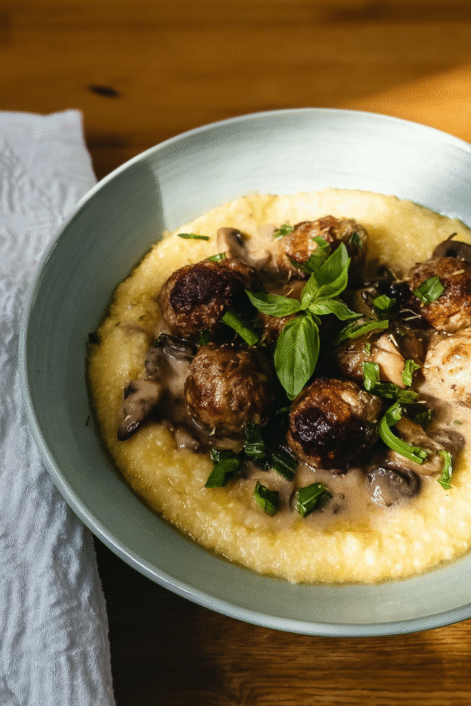 Pioneer Woman Chicken Meatball Polenta Bowl Recipe