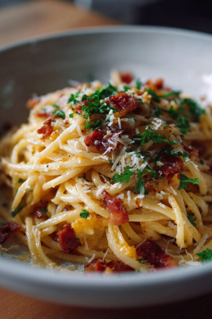 Pumpkin Bacon Carbonara Recipe