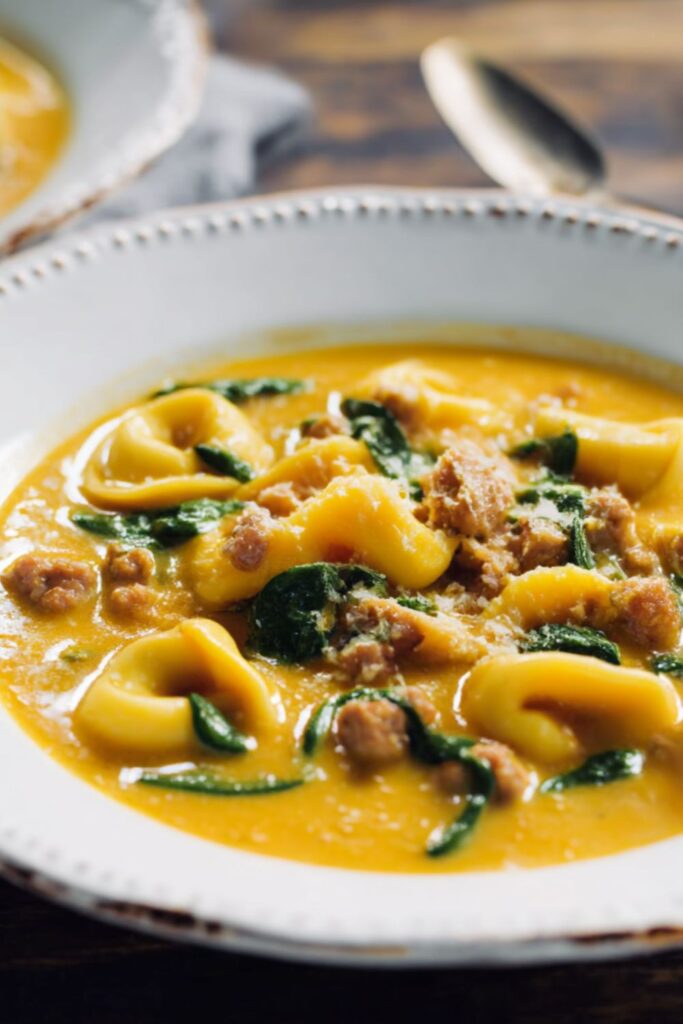 Butternut Squash, Sausage, and Tortelloni Soup Recipe