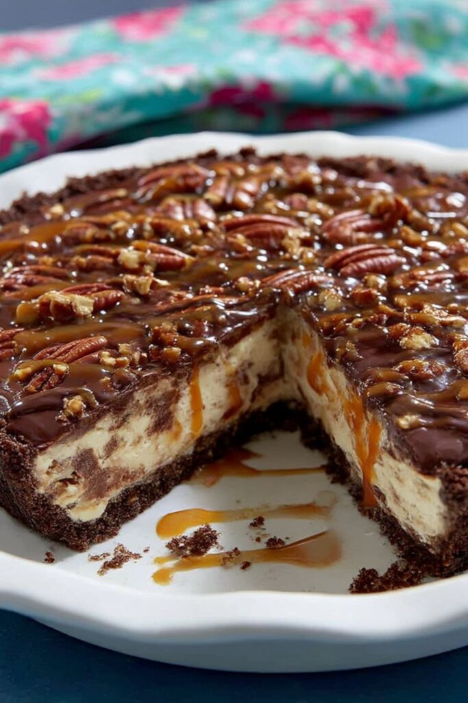 Caramel-Chocolate-Pecan Ice Cream Pie Recipe