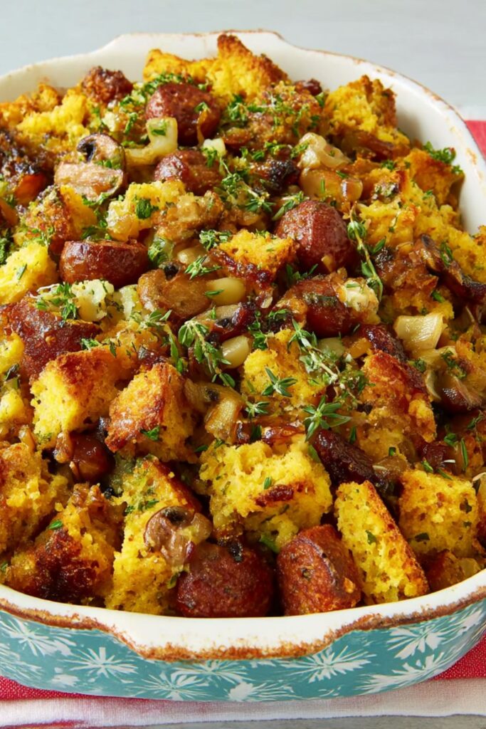 Cornbread Dressing with Sausage and Apples Recipe