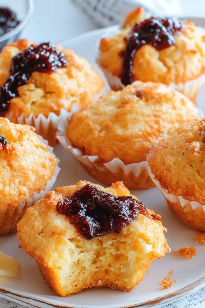 Cornmeal Muffins with Blackberry Jam Recipe