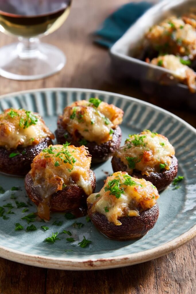 French Onion Soup Stuffed Mushrooms Recipe