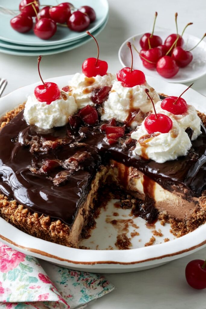 No-Bake Triple Chocolate Sundae Pie Recipe