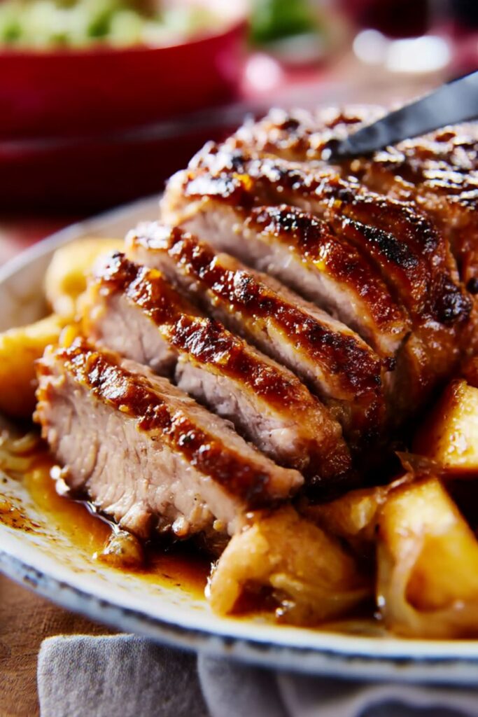 Pork Roast with Apples and Onions Recipe