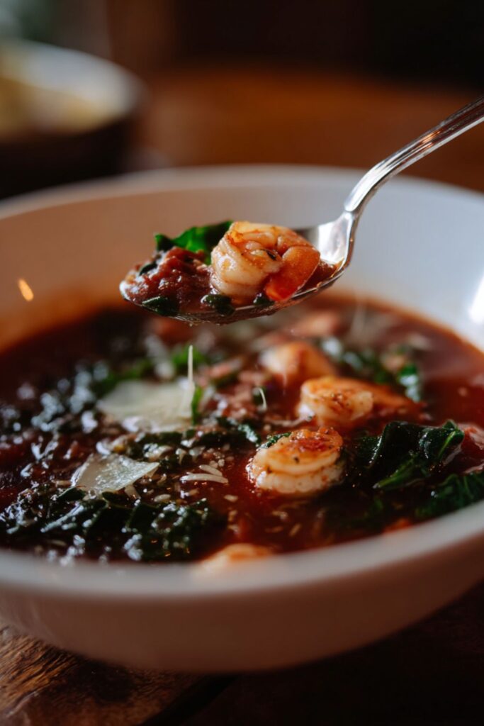 Tuscan Bean Soup with Shrimp Recipe