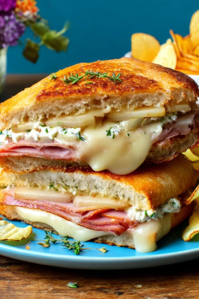 Leftover Ham, Swiss, and Pear Panini Recipe