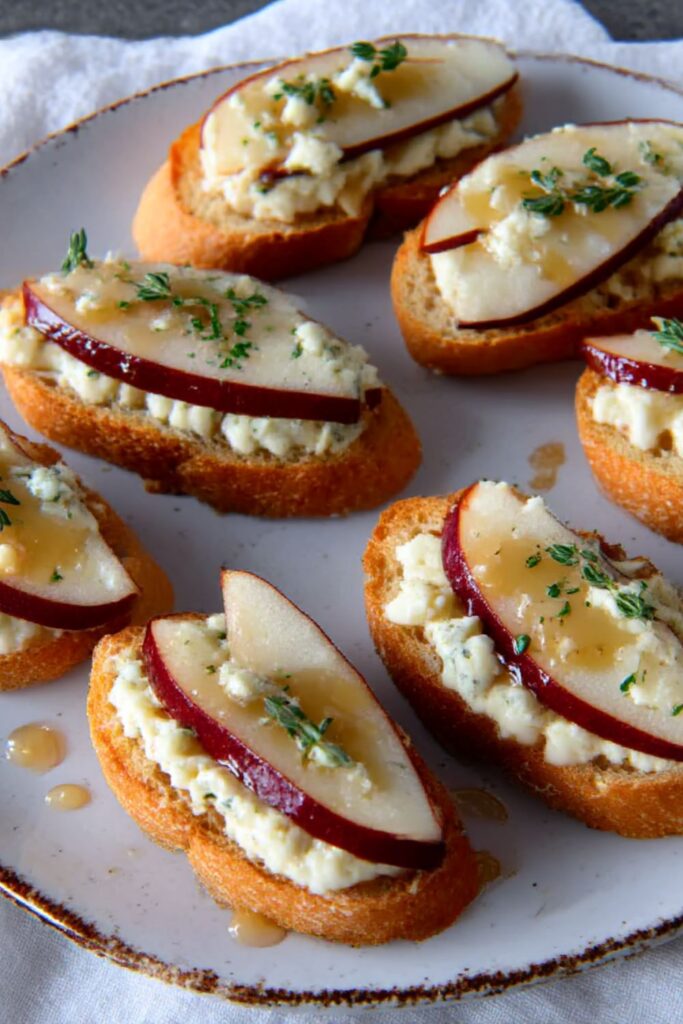 Pear and Blue Cheese Crostini Recipe