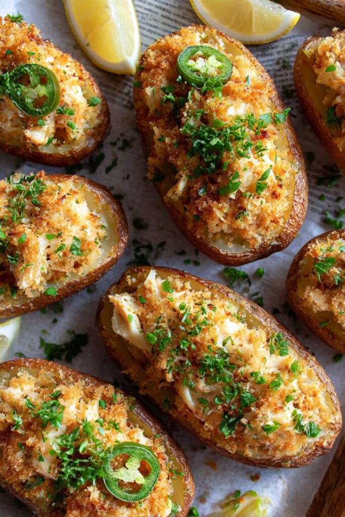 Phoebe Lapine's Crab Cake Twice-Baked Potatoes Recipe