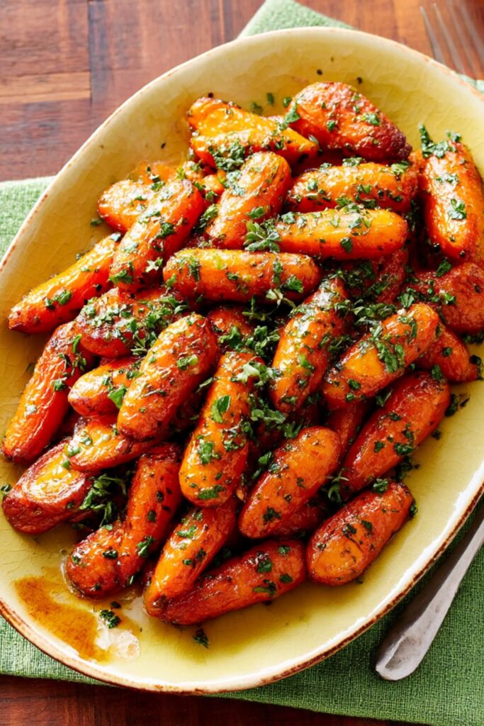 Roasted Carrots with Honey Herb Butter Recipe
