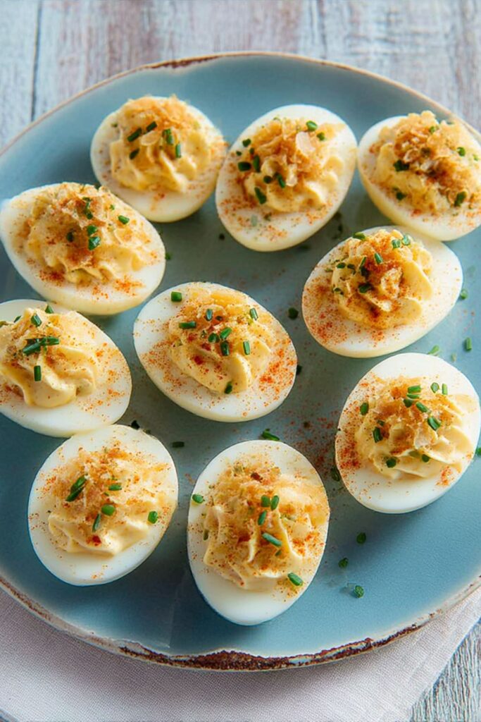 Sour Cream and Onion Deviled Eggs Recipe