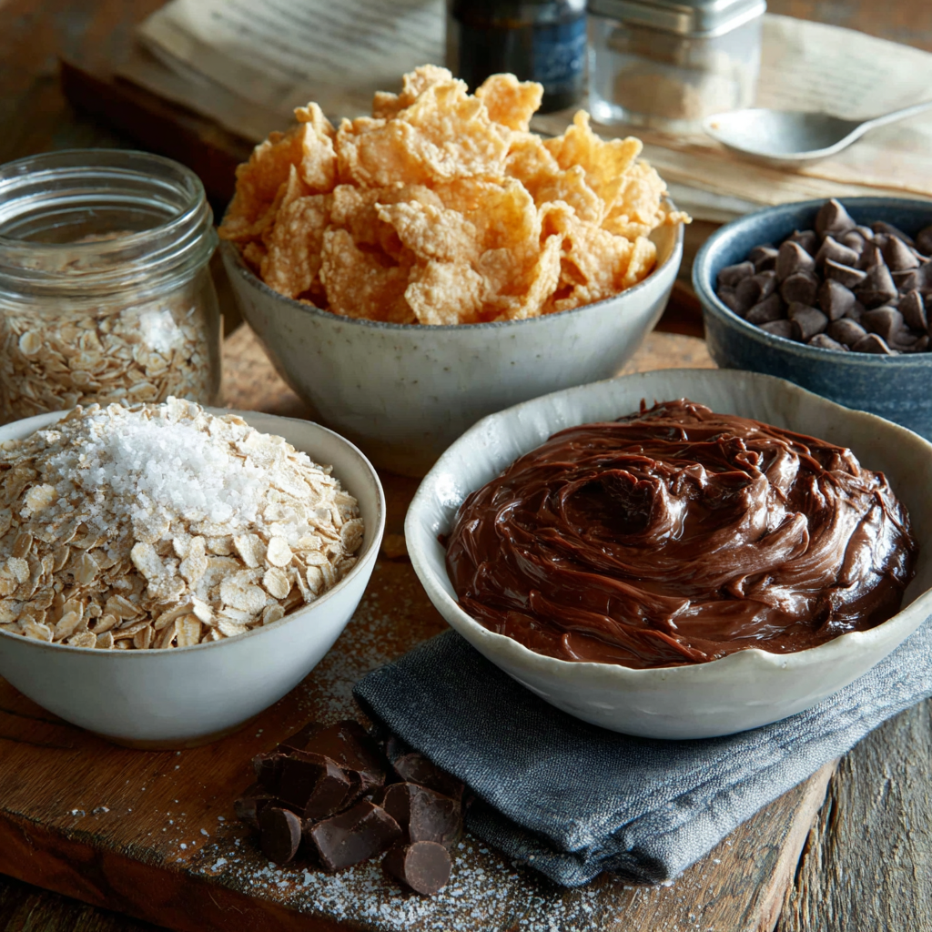 Nutella Oat Crunch No-Bake Cookies Recipe