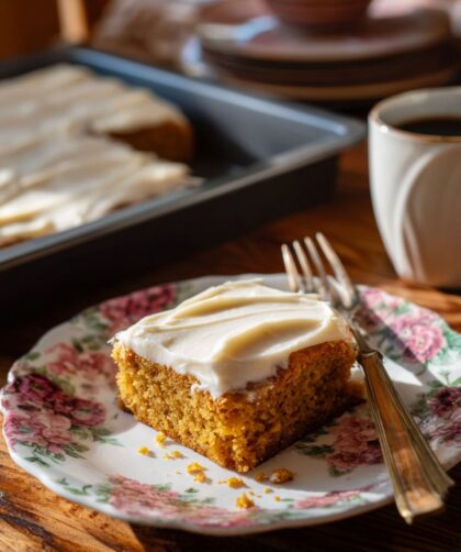 Pumpkin Sheet Cake With Cream Cheese Frosting Recipe
