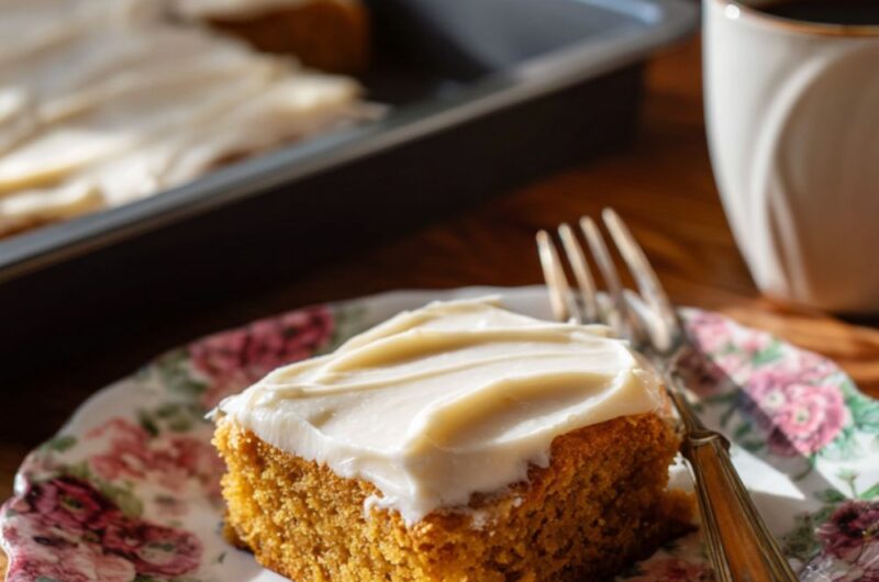 Pumpkin Sheet Cake With Cream Cheese Frosting Recipe