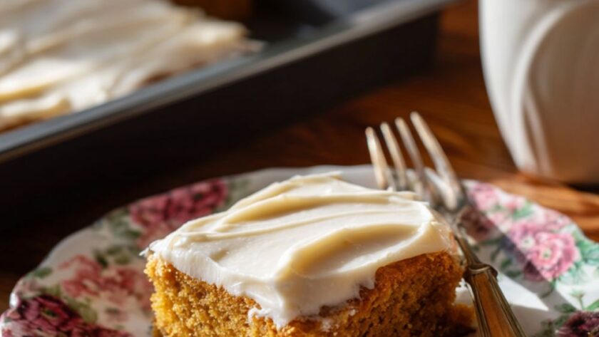Pumpkin Sheet Cake With Cream Cheese Frosting Recipe