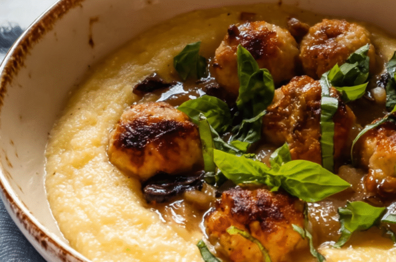 Pioneer Woman Chicken Meatball Polenta Bowl Recipe