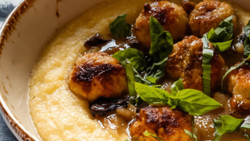 Pioneer Woman Chicken Meatball Polenta Bowl Recipe