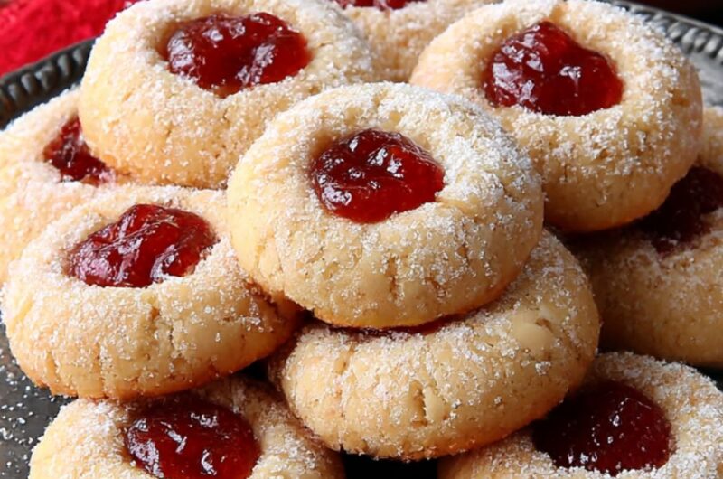 Almond-Raspberry Thumbprint Cookies Recipe