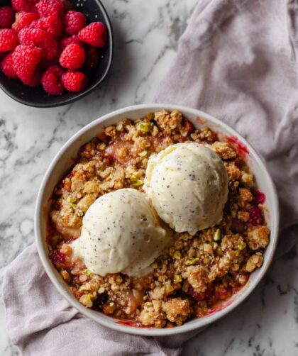 Apple-Raspberry Crisp With Pistachios Recipe