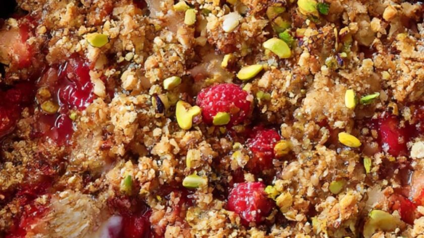 Apple-Raspberry Crisp With Pistachios Recipe