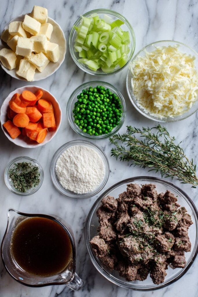 Beef and Herbed Biscuit Pot Pie Recipe
