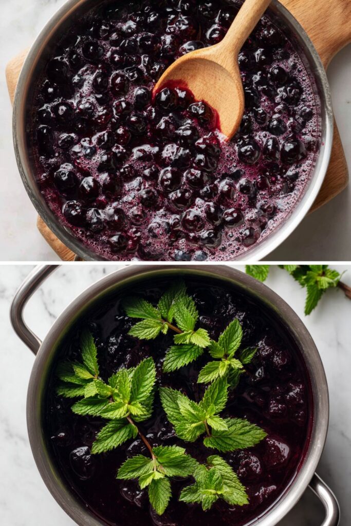 Blueberry Jam with Mint Recipe