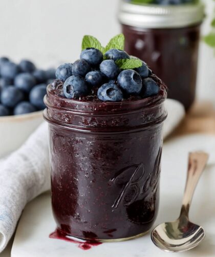 Blueberry Jam with Mint Recipe