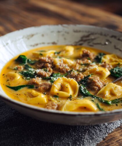 Butternut Squash, Sausage, and Tortelloni Soup Recipe