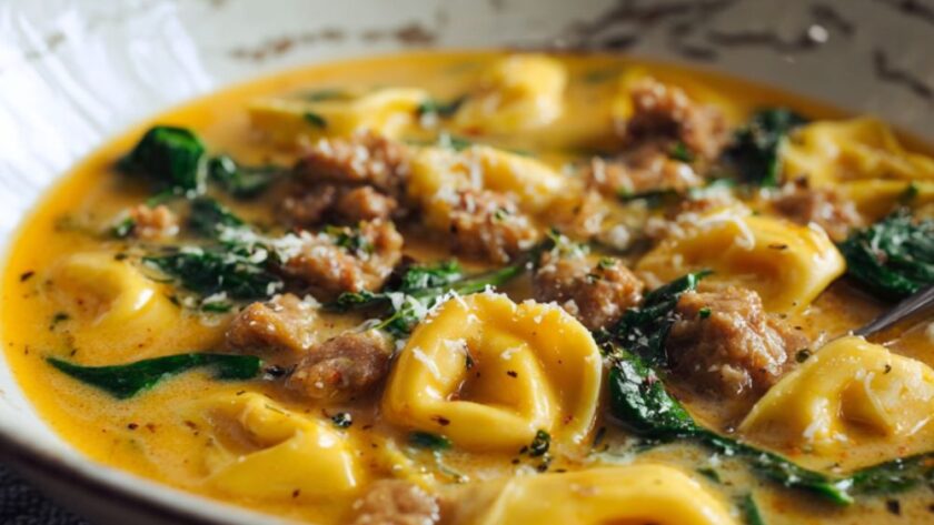 Butternut Squash, Sausage, and Tortelloni Soup Recipe