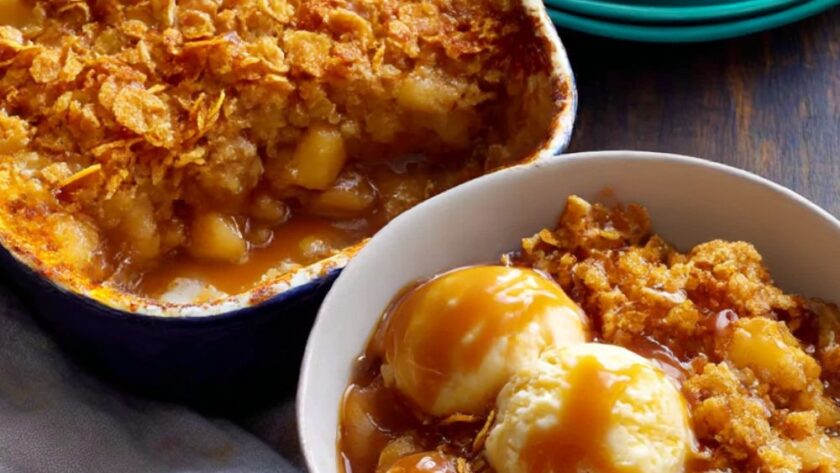 Butterscotch-Cornflake Apple Crisp Recipe