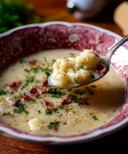 Cheesy Cauliflower Soup Recipe