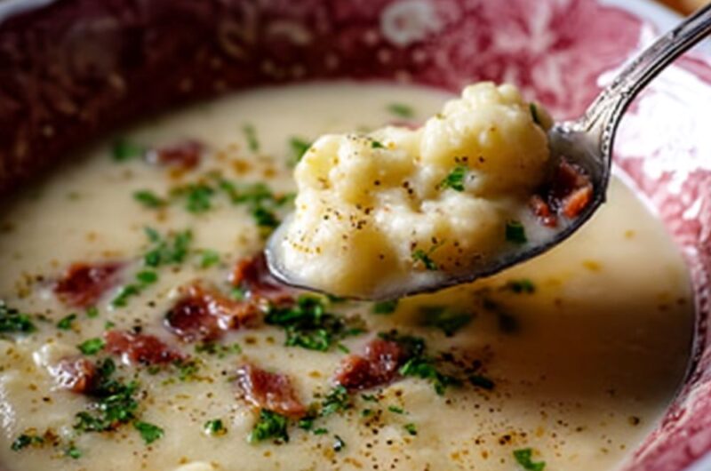 Cheesy Cauliflower Soup Recipe