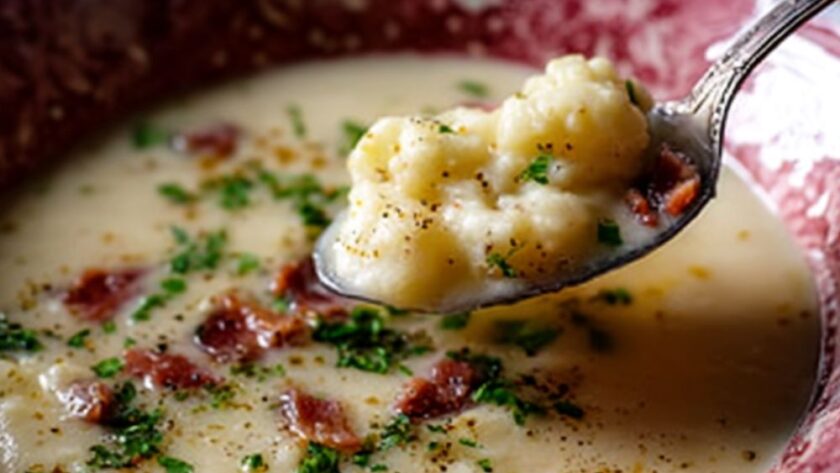 Cheesy Cauliflower Soup Recipe