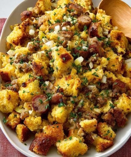 Cornbread Dressing with Sausage and Apples Recipe