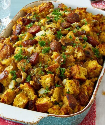 Cornbread Dressing with Sausage and Apples Recipe