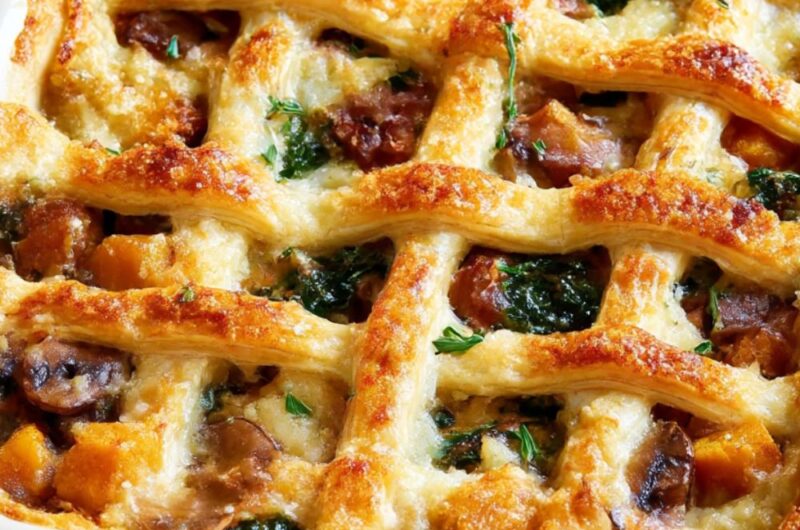 Curried Veggie Lattice Pot Pie Recipe