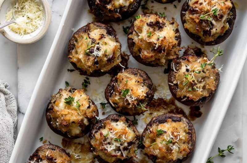 French Onion Soup Stuffed Mushrooms Recipe