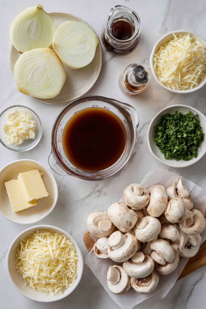 French Onion Soup Stuffed Mushrooms Recipe
