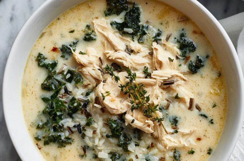 Instant Pot Creamy Chicken and Wild Rice Soup Recipe