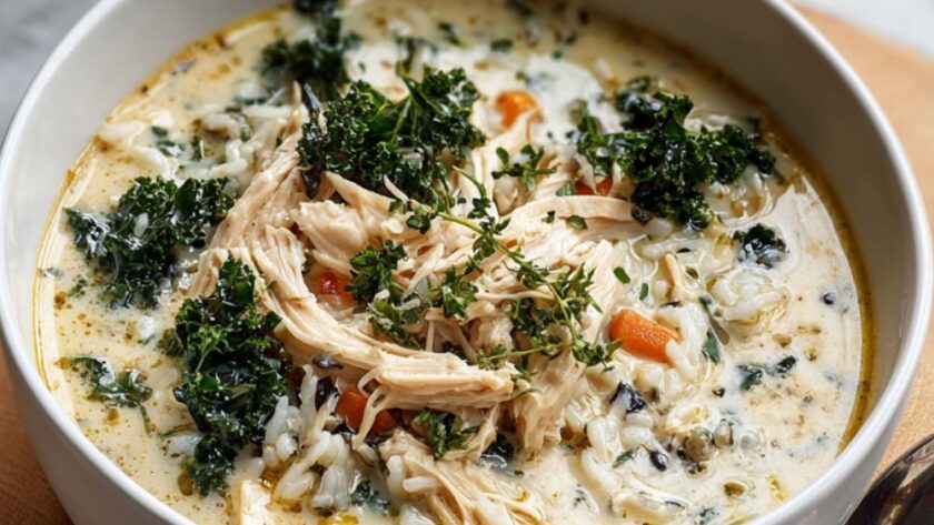 Instant Pot Creamy Chicken and Wild Rice Soup Recipe