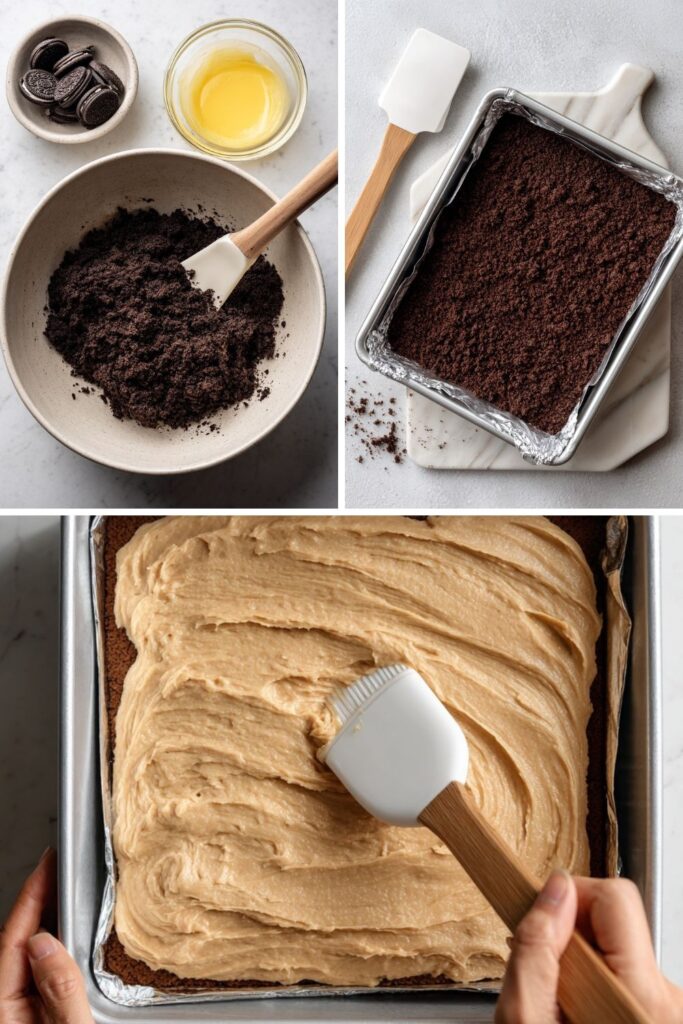 No-Bake Chocolate Peanut Butter Pie Bars Recipe