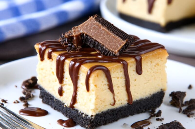 No-Bake Chocolate Peanut Butter Pie Bars Recipe