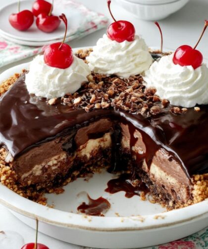 No-Bake Triple Chocolate Sundae Pie Recipe