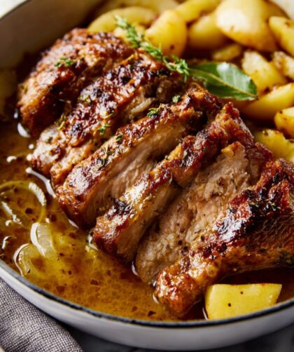 Pork Roast with Apples and Onions Recipe