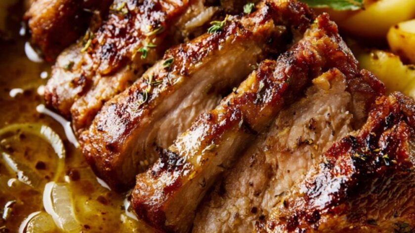 Pork Roast with Apples and Onions Recipe
