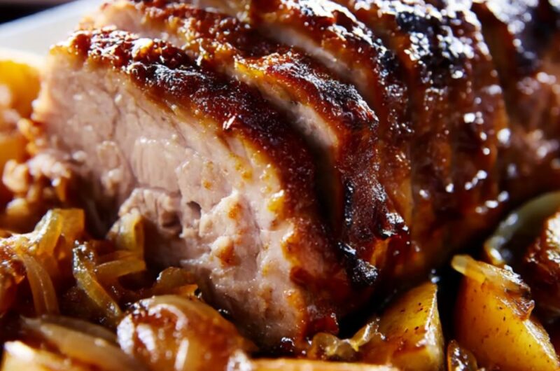 Pork Roast with Apples and Onions Recipe