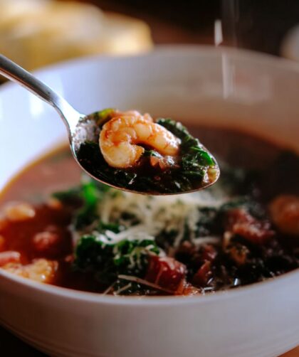 Tuscan Bean Soup with Shrimp Recipe