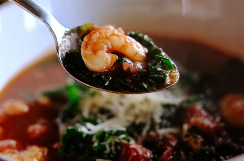 Tuscan Bean Soup with Shrimp Recipe