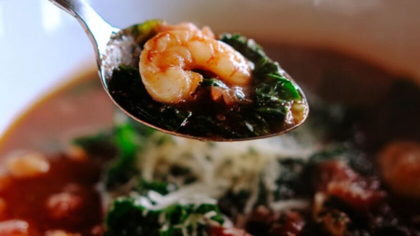 Tuscan Bean Soup with Shrimp Recipe