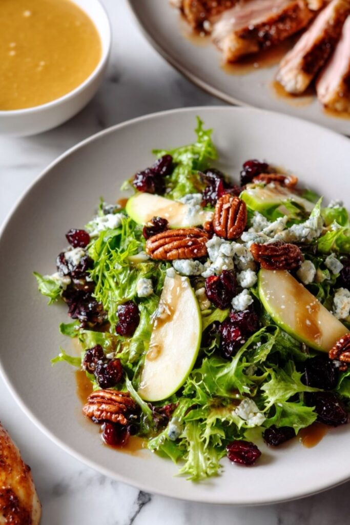 Apple, Pecan, and Blue Cheese Salad with Dried Cherries Recipe